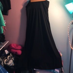 Ankle length black skirt
